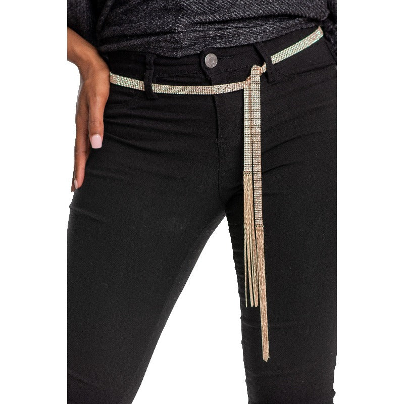 Charlee long rhinestone tassel necklace/belt (4 colors) BELTS Fearless Accessories