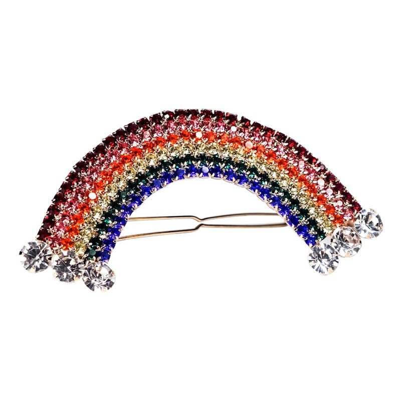 Somewhere over the rainbow rhinestone hair clip Hair Accessories Fearless Accessories