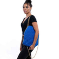 Azure Breeze Straw Bag