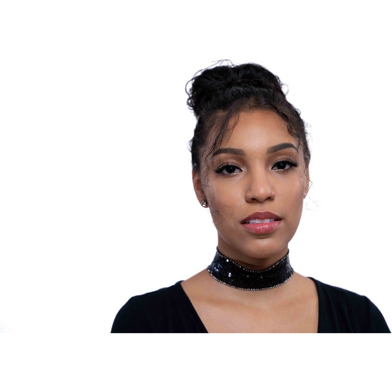 Dazzling elegance rhinestone choker and earrings (2 colors) Necklace Fearless Accessories Black