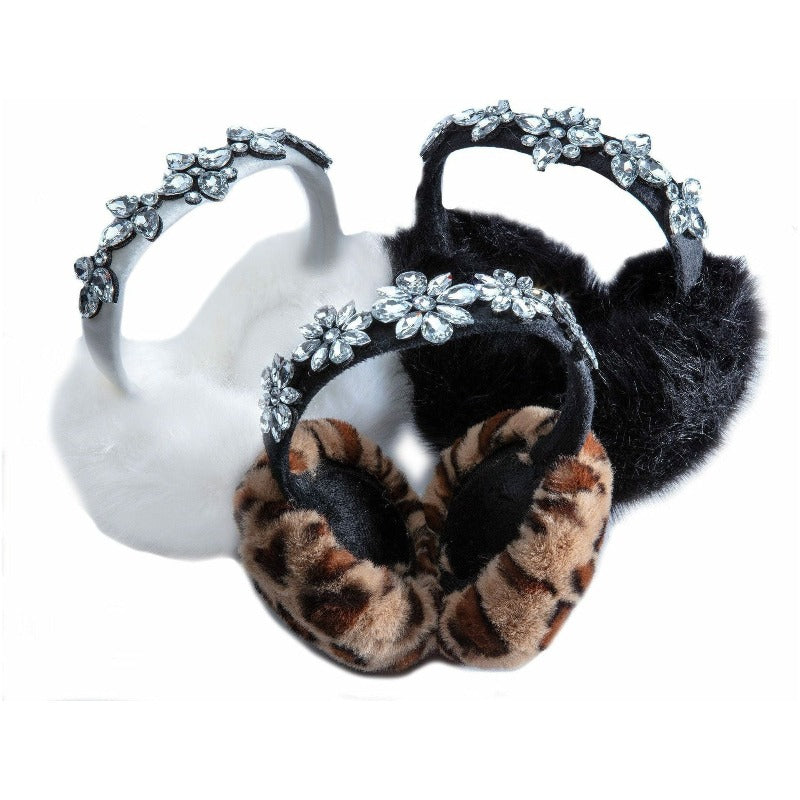 Blinged out rhinestone headband earmuffs HATS Fearless Accessories 