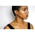Aisha long U-shape rhinestone earrings (2 Colors)