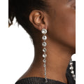 Akira long dangling crystal earrings