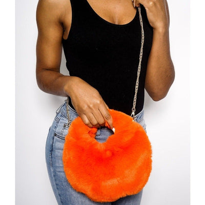 Alani faux fur bag (8 Colors) Handbags Fearless Accessories Orange