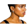 Amina twisted rhinestone hoop earrings Earrings Fearless Accessories