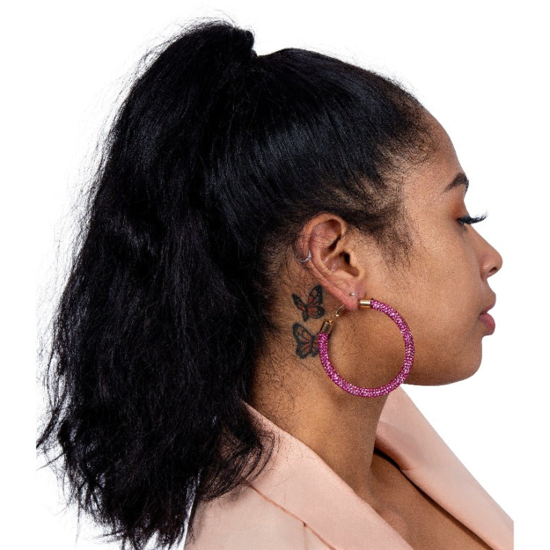 Barbie 2.0 Rhinestone Hoop Earrings Earrings Fearless Accessories 