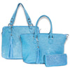 Born to stunt rhinestone bag, wallet and tote (2 Colors) Fearless Accessories Light Blue
