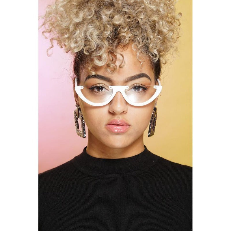 Bria Half Frame Sunglasses (2 Colors) Sunglasses Fearless Accessories White