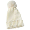 Briana pearl pom pom beanie (3 Colors) HATS Fearless Accessories Cream
