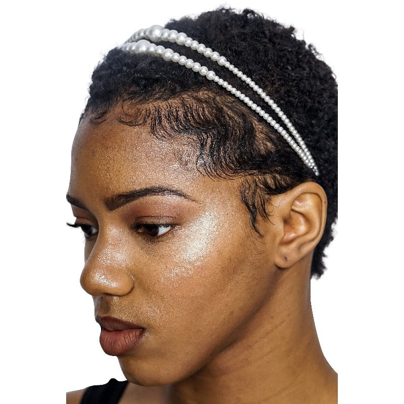Brielle double strand pearl headband Hair Accessories Fearless Accessories 