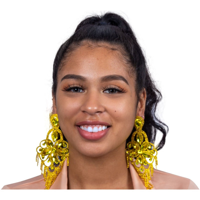 Bright Lights Rhinestone Chandelier Earrings (2 Colors) Earrings Fearless Accessories