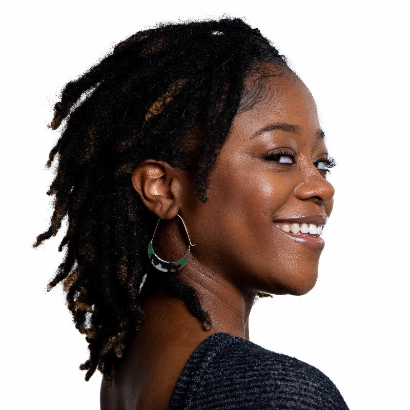 Camo hoop earrings Earrings Fearless Accessories 