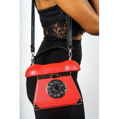 Can You Hear Me Now Telephone Handbag Handbags Fearless Accessories Red