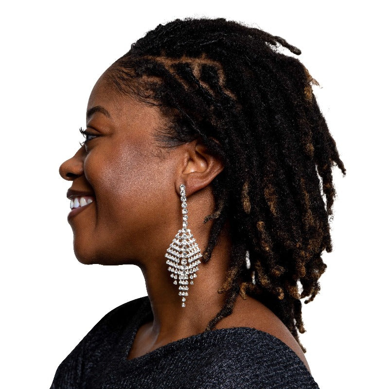 Centerpiece rhinestone earrings Fearless Accessories 