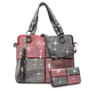 Checkered rhinestone bag and wallet Fearless Accessories