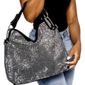 Chrissy black rhinestone bag