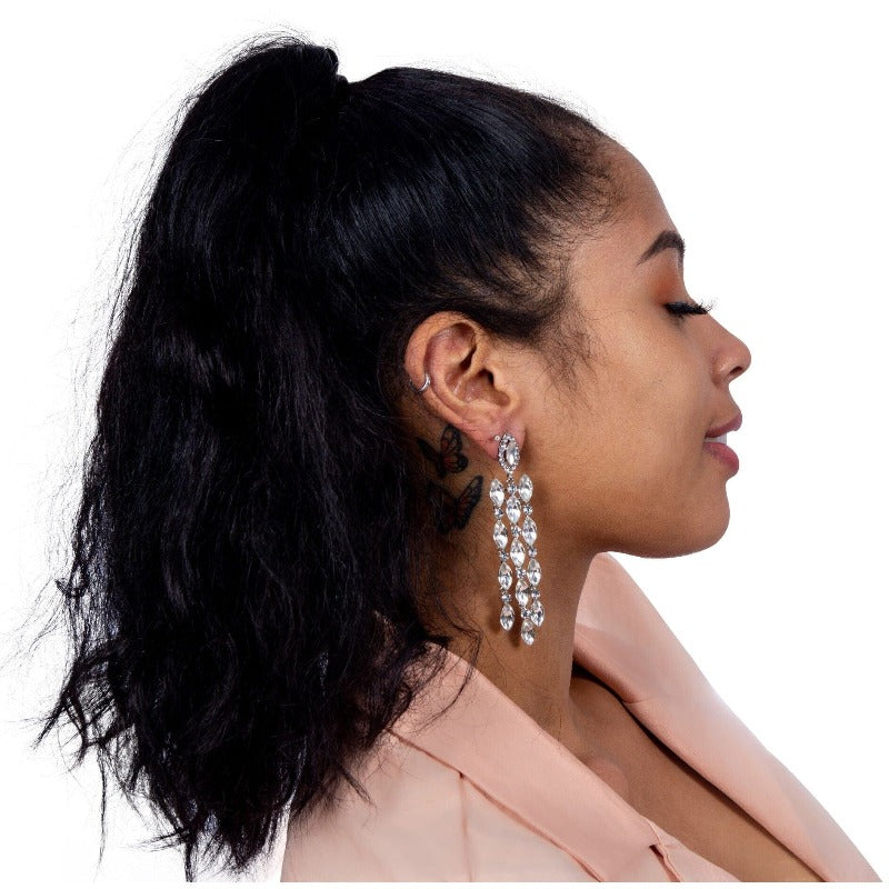 CLEAR AS DAY RHINESTONE EARRINGS Earrings Fearless Accessories 