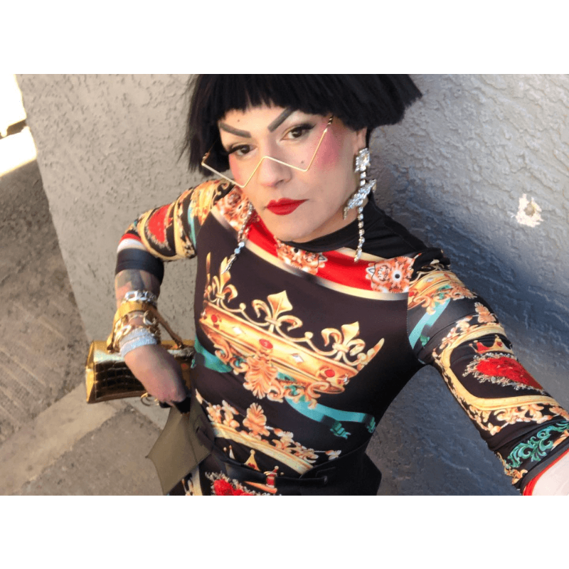 Crossed rhinestone earrings Earrings Fearless Accessories 