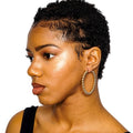 Ebony Gold Ball Hoop Earrings