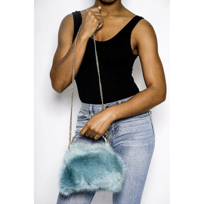 Evie faux fur handbag Handbags Fearless Accessories