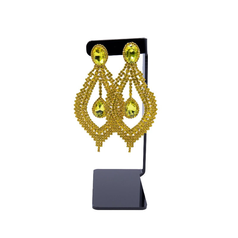 Fearless and Festive Rhinestone Earrings (2 Colors) Earrings Fearless Accessories Yellow