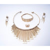 Four Reasons Necklace, Earrings, Bracelet and Ring Set (2 Colors) Necklace Fearless Accessories Gold