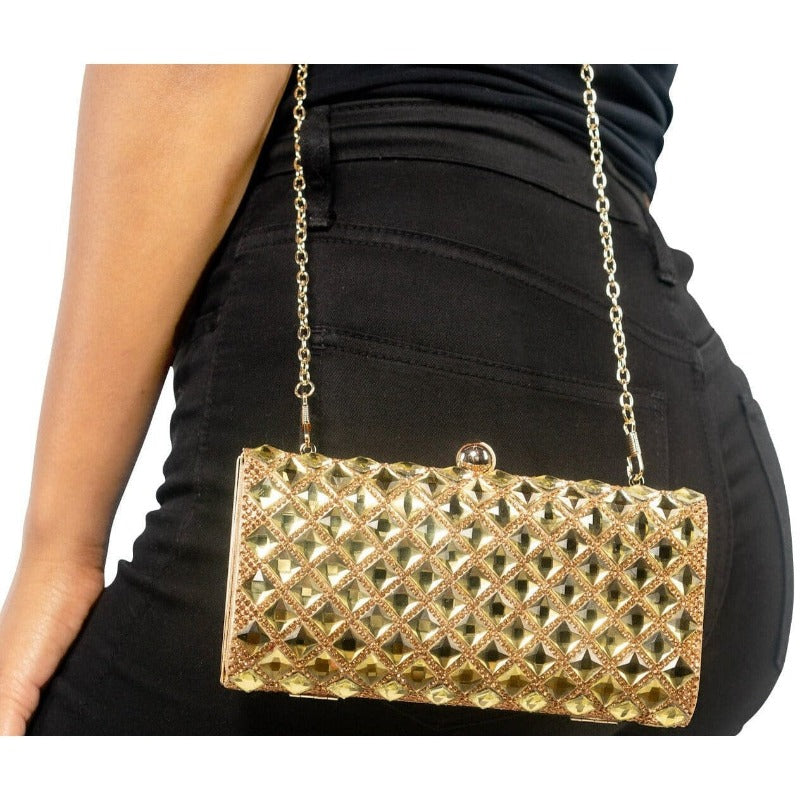 Gia mirror clutch (4 Colors) Handbags Fearless Accessories