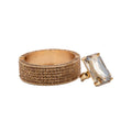 Goddess brown rhinestone bracelet and ring set