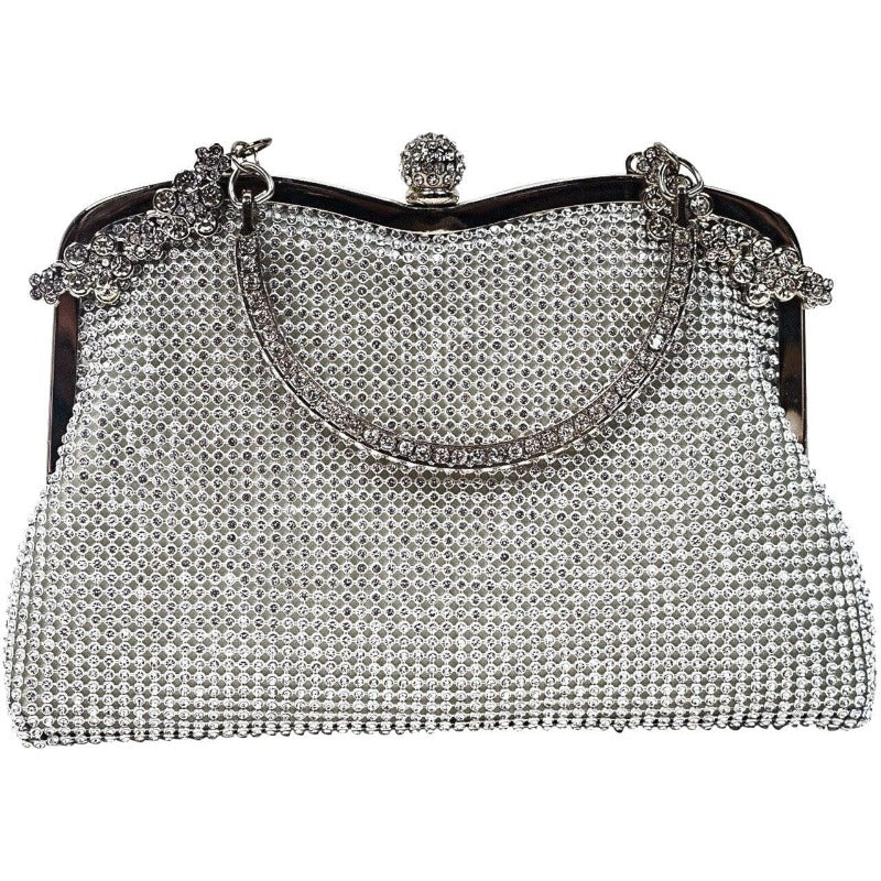 Ivy Rhinestone Handbag (Silver) Handbags Fearless Accessories 