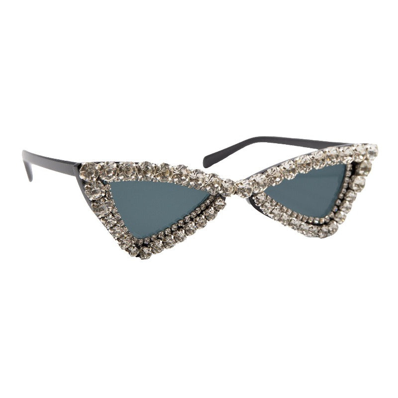 Just Chillin Rhinestone Cat Eye Sunglasses (2 colors) sunglasses Fearless Accessories Black