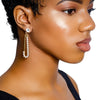 Karli pearl and rhinestone safety pin earrings Earrings Fearless Accessories