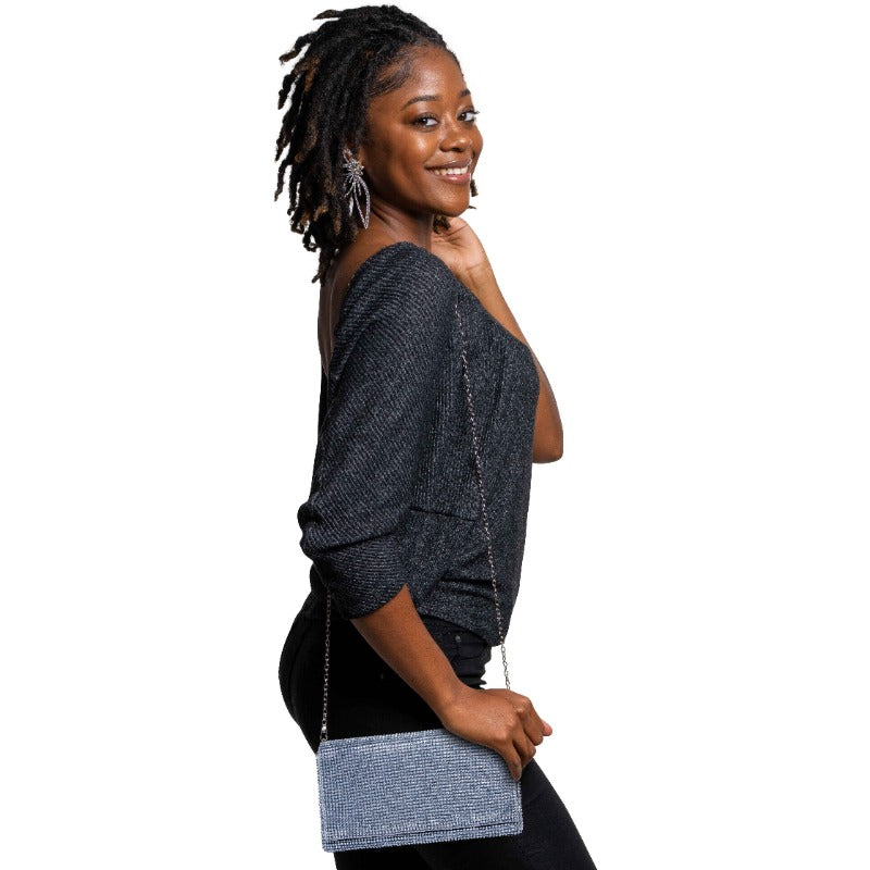 Light up rhinestone shoulder bag (2 Colors) Handbags Fearless Accessories