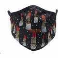 Lips are sealed rhinestone mask