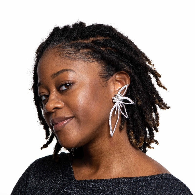 Luv that 4 u rhinestone earrings Earrings Fearless Accessories 