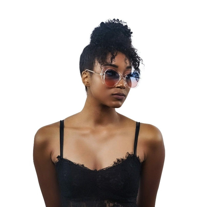 Mariah Clear Frame Sunglasses (5 Colors) Sunglasses Fearless Accessories Pink/Blue 