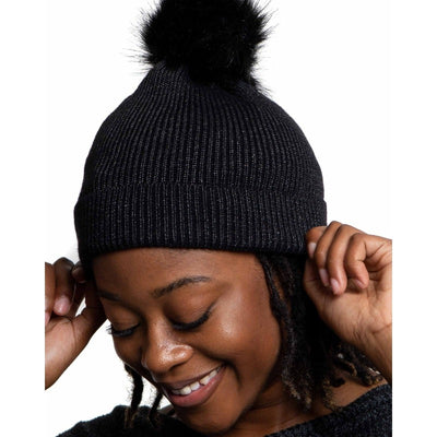 Melody metallic pom pom beanie (2 Colors) HATS Fearless Accessories