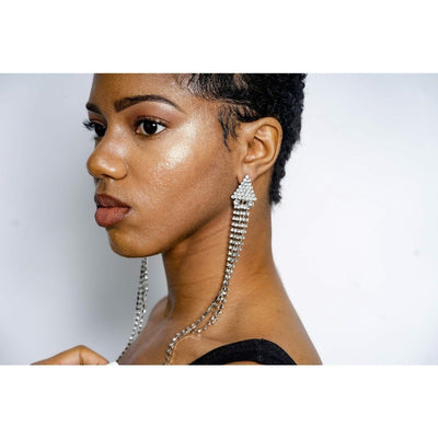 Misa rhinestone long dangling earrings Earrings Fearless Accessories