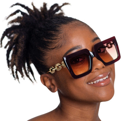 Mod Ting Chainlink Sunglasses (4 colors) Fearless Accessories Brown