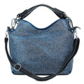 New Yorker Distressed Denim Rhinestone Bag