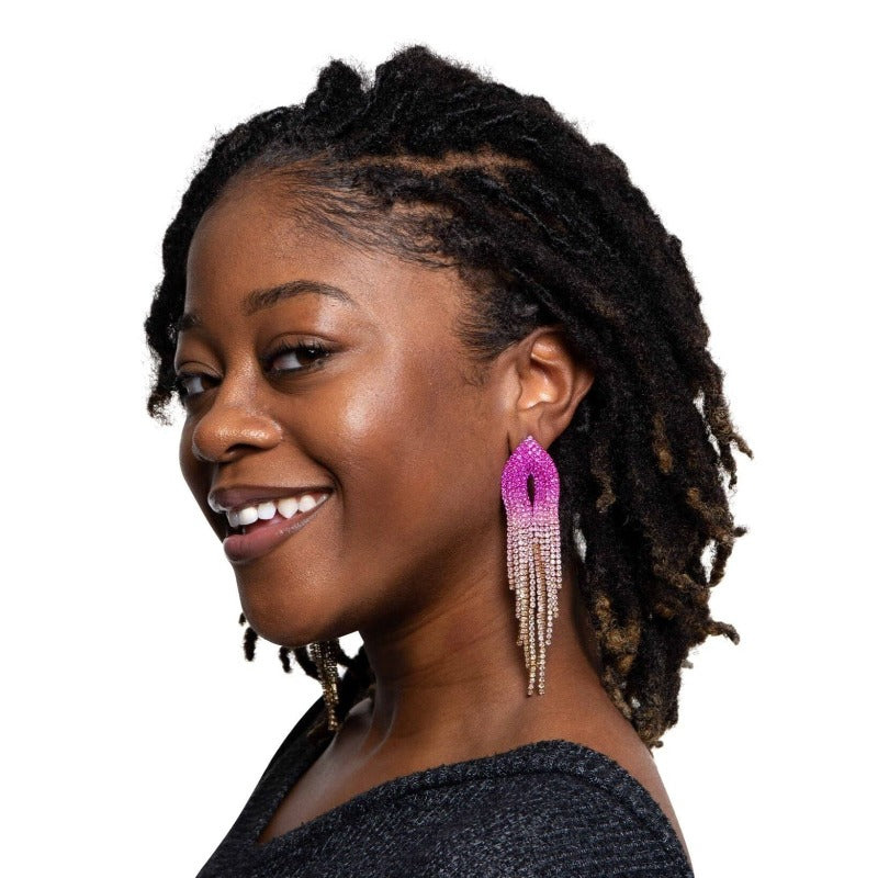 Party all night rhinestone earrings Earrings Fearless Accessories