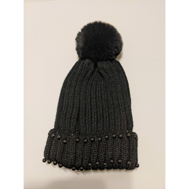 Pearl pom pom beanie (3 Colors) HATS Fearless Accessories