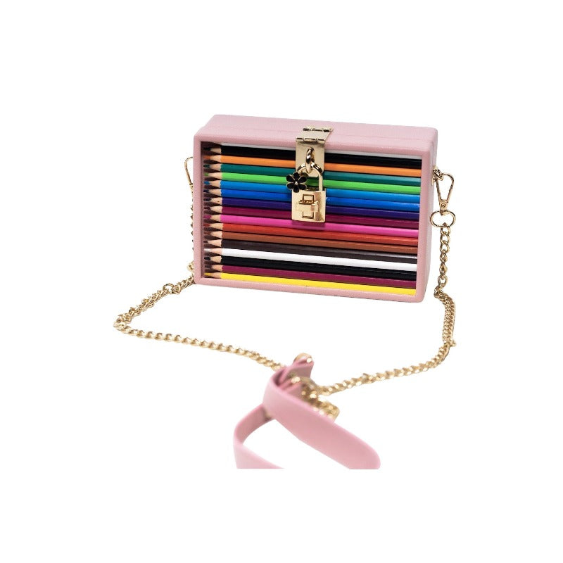 Pink pencil case bag Handbags Fearless Accessories