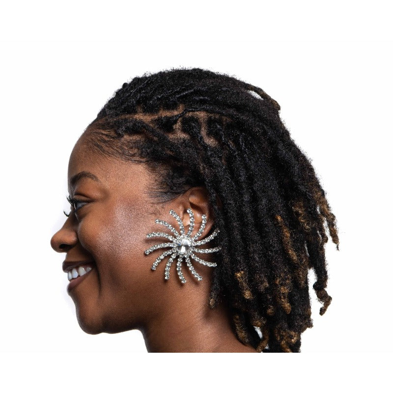 Pinwheel Rhinestone Earrings Earrings Fearless Accessories 