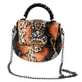 Raeyvin python rhinestone bag