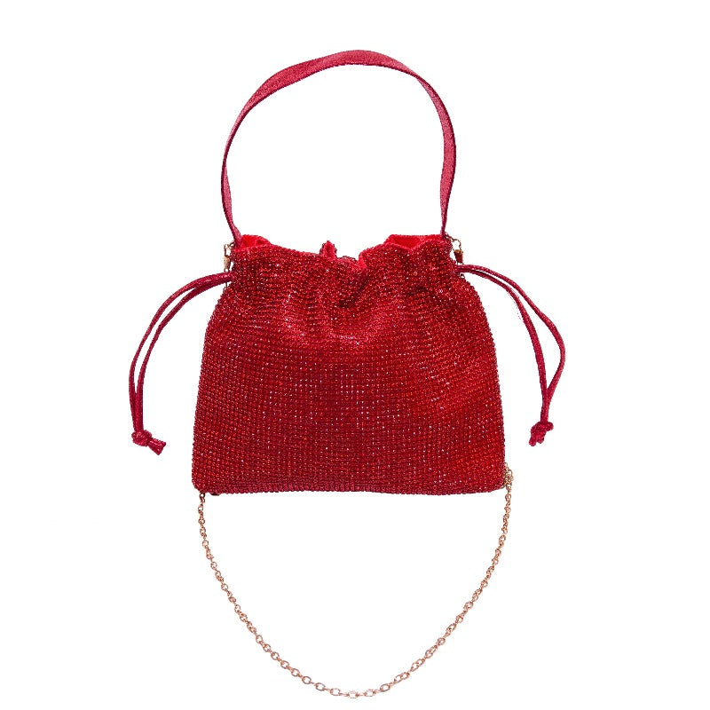 Redbone rhinestone drawstring handbag Handbags Fearless Accessories 