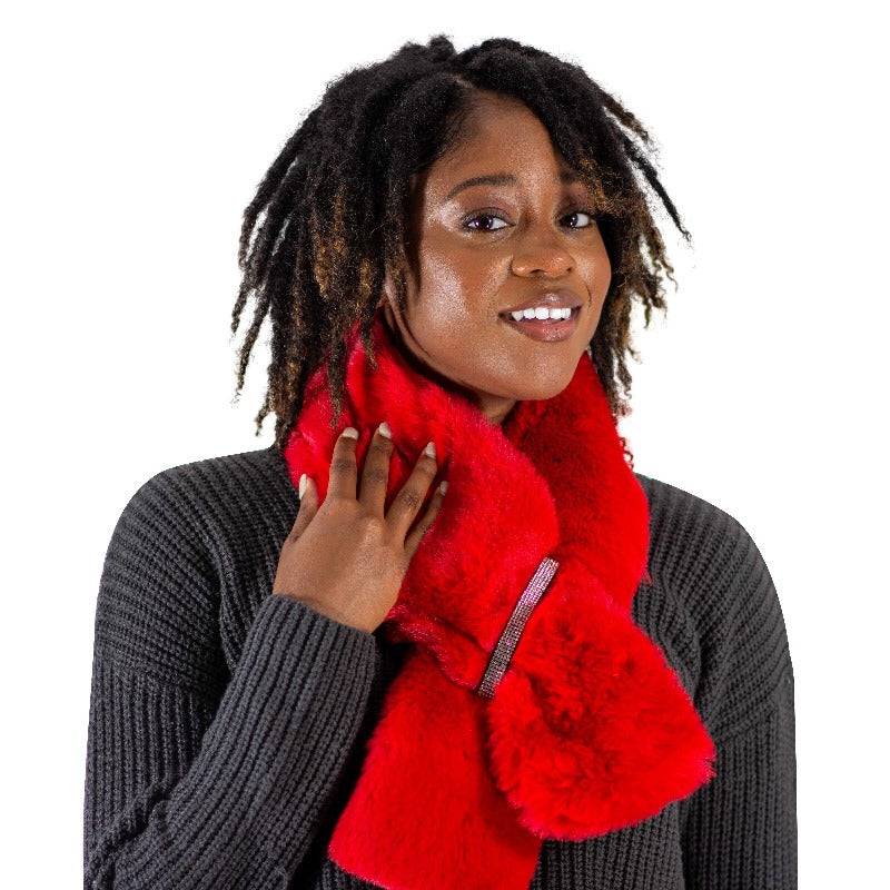 Regina bling scarf (3 colors) scarves Fearless Accessories Red 