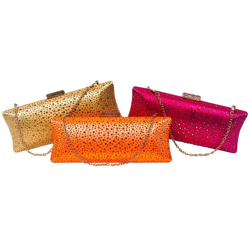 Reina Rhinestone Raindrop Clutch (3 Colors) Handbags Fearless Accessories 