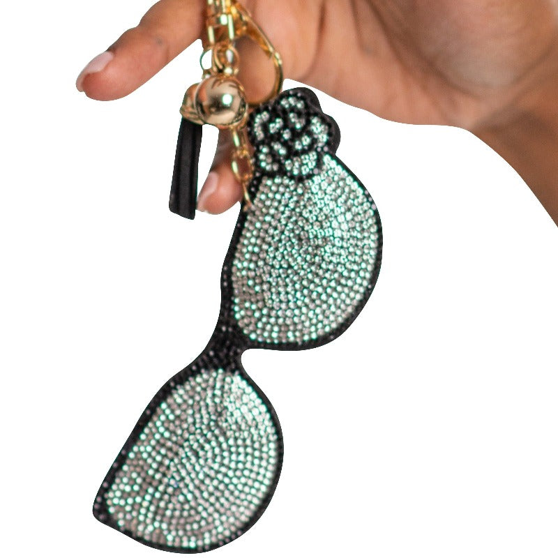 Rhinestone sunglasses keychain keychain Fearless Accessories