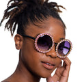See To Believe Rose Gold  Rhinestone Sunglasses