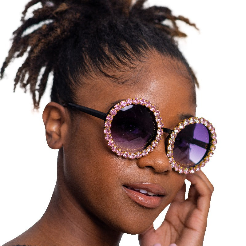 See To Believe Rose Gold Rhinestone Sunglasses Sunglasses Fearless Accessories